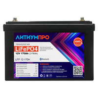 Аккумулятор LFP ЛИТИУМПРО 12В, 170Ач, DALY bluetooth bms, 10А
