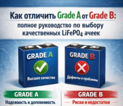 Как отличить Grade A от Grade B: полное руководство по выбору качественных LiFePO4 ячеек
