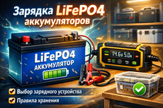 Зарядка LiFePO4 аккумуляторов: выбор зарядного устройства и правила хранения